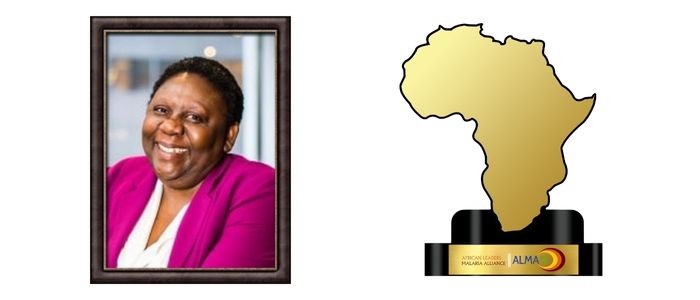 Joyce Kafanabo and the award.
